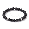 2Pcs 2 Style Natural Mixed Stone Beaded Stretch Bracelets BJEW-JB09773-3