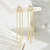 Elegant Teardrop Tassel 925 Sterling Silver Stud Earrings YG7714-4