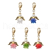 Flower Angel Glass & Acrylic Pendant Decorations HJEW-MZ00242-2