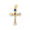 Brass Micro Pave Cubic Zirconia Pendants KK-D317-108G-1
