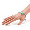 Natural Amazonite & Shell Pearl Beaded Bracelet for Girl Women X1-BJEW-TA00022-6