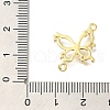Brass Pave Clear Cubic Zirconia Connector Charms KK-K388-70G-3