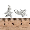 Brass Micro Pave Clear Cubic Zirconia Pendants KK-S367-15B-3