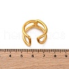 Knot 304 Stainless Steel Open Cuff Ring RJEW-Z082-01A-G-5