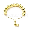 Rack Plating Brass Round Bead Slider Bracelets for Women BJEW-M232-01G-E-2