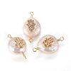Natural Pearl Links connectors PEAR-I005-14-2