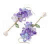 Shell Pearl Dangle Earrings EJEW-TA00617-5