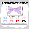 CRASPIRE 64Pcs 8 Colors Bowknot Polyester Alligator Hair Clips AJEW-CP0008-36-2