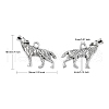 Tibetan Style Alloy Howling Wolf Pendants LF1753Y-NF-3