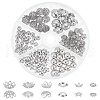 304 Stainless Steel Flower Bead Caps STAS-PH0018-43P-1
