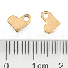 Ion Plating(IP) 304 Stainless Steel Heart Charms STAS-F075-21-3