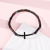 Bohemia Column Natural Picture Jasper Bead Stretch Bracelets BJEW-F493-02EB-1