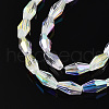 Transparent Electroplate Glass Beads Strands GLAA-K064-05A-01B-3