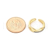 Brass Micro Pave Clear Cubic Zirconia Cuff Finger Rings for Women RJEW-C116-14G-5