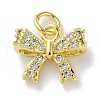 Rack Plating Brass Micro Pave Clear Cubic Zirconia Pendants KK-Z039-11G-1