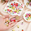80Pcs 10 Colors Acrylic Shell Pearl Pendants PALLOY-FH00060-3