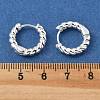 Brass Twisted Rope Hinged Hoop Earrings for Women EJEW-P196-25S-3