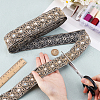Ethnic Embroidered Polyester Sequins Trim Ribbon OCOR-WH0070-136C-3