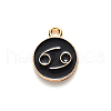 Alloy Enamel Pendants X-ENAM-S124-01B-08D-2