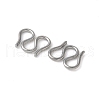 304 Stainless Steel S-Hook Clasps STAS-Z124-04C-P-2