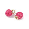 Brass Enamel Pendants KK-H072-18G-12-2
