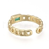 Mother's Day Rings Brass Micro Pave Cubic Zirconia Cuff Rings RJEW-K232-14G-M-4