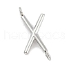304 Stainless Steel Letter Connector Charms STAS-M108-01P-24-1