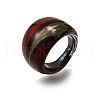 Mixed Handmade Lampwork Wide Band Rings RJEW-X0005-B-5