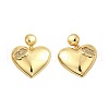 Rack Plating Brass Micro Pave Clear Cubic Zirconia Dangle Earrrings EJEW-L097-27G-1