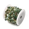 Handmade Natural Green Aventurine Chip Beaded Chains CHC-F020-09G-12-3