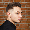 ANATTASOUL 12 Pairs 4 Colors Fashionable 304 Stanless Steel Rectangle Bar Stud Earrings for Men Woman EJEW-AN0003-67-4