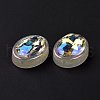 Rainbow Iridescent Plating Acrylic Cabochons OACR-E011-01-4