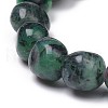 Natural Ruby in Zoisite Stretch Beaded Bracelets X-BJEW-K213-C07-3