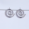 Rotating Thread Mosquito Coil Holder Brass Stud Earrings NN8034-3