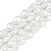 Electroplate Porcelain Imitation Pearl Beads Strands BSHE-Z009-02B-6