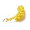 Glass Seed Beaded Banana Pendants PALLOY-MZ00464-4