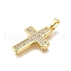 Brass Micro Pave Cubic Zirconia Pendants KK-Z100-27G-2