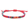 Adjustable Bohemian Style Cotton & Linen Cord Braided Bracelets for Friendship OB0004-2-1