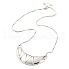 Brass Big Horn Pendant Box Chain Necklaces NJEW-L068-01P-4