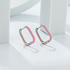 Stainless Steel Oval Dangle Earrings CL6845-3-1