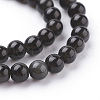 Natural Obsidian Round Beads Strands G-G735-19-4mm-3