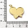 October Breast Cancer Pink Awareness Ribbon Brass Enamel Pendants KK-G525-10G-05-3