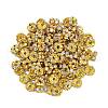 Brass Rhinestone Spacer Beads RSB028NF-02G-3