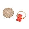 7Pcs Brass Acrylic Finger Rings RJEW-JR00884-3
