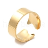 Ion Plating(IP) 304 Stainless Steel Plain Open Cuff Ring for Women RJEW-M149-22G-3