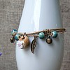 Adjustable Handmade Porcelain Flower Beads Braided Beads Bracelets WGFB2A7-04-1