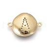 Golden Plated Brass Links KK-F809-12G-A01-2