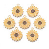 Rack Plating Alloy Enamel Pendants ENAM-N055-055B-1
