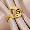 Personality Special-Interest 304 Stainless Steel Finger Rings for Women FS-WG32BFC-01-1