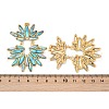 304 Stainless Steel Glass Stud Earrings for Women EJEW-M095-14G-01-3